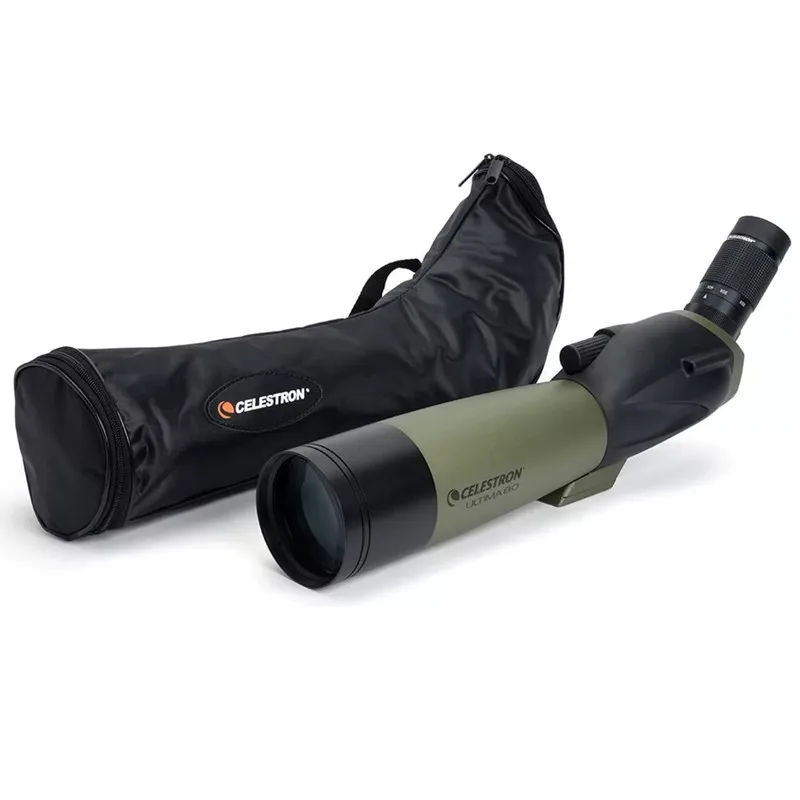 Celestron 60X Ultima 80 Spotting Scope 20 to 60x80mm Zoom Eyepiece Multi Coated Bak-4 Optics for Bird Watching Wildlife |