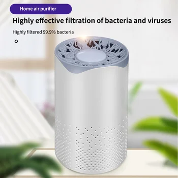 

Air Purifier For Home True HEPA Filters Compact Desktop Purifiers Filtration With Night Light Air Cleaner