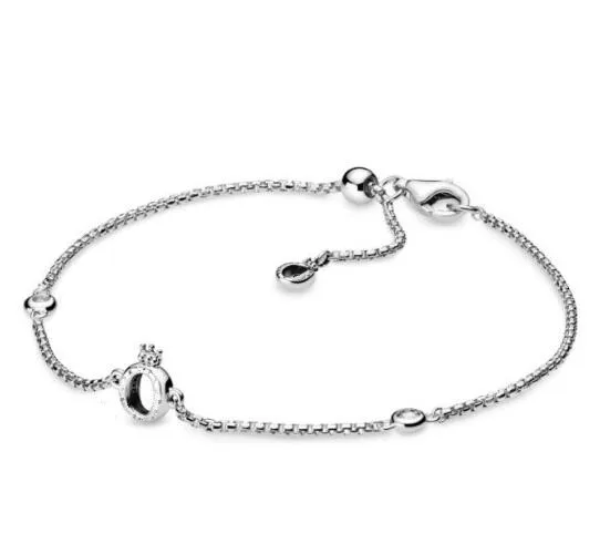 

Original 925 Sterling Silver Bracelet Moments Sparkling Crown O Chain Bracelet Fit Women Bead Charm Diy Fashion Jewelry