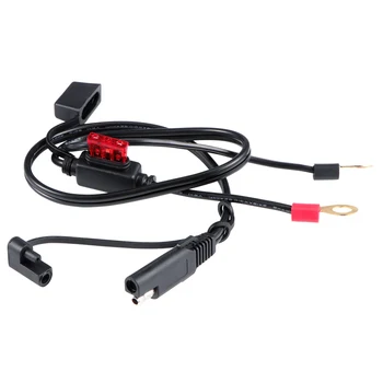 

12V Car Motorcycle Battery Output Connector Ring Terminal To SAE Quick Disconnect Cable Harness Charger Adapter Accessories Part