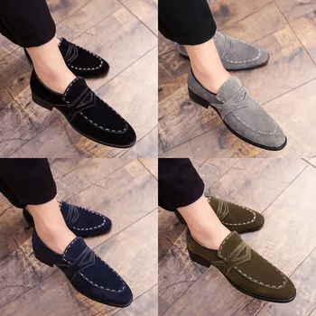 

Leather Shoes Men Lofers Luxury Loafers Men Slip On Flats Casual Shoes Mens Plus Driving Shoes Zapatos de hombre Big Size 38-47