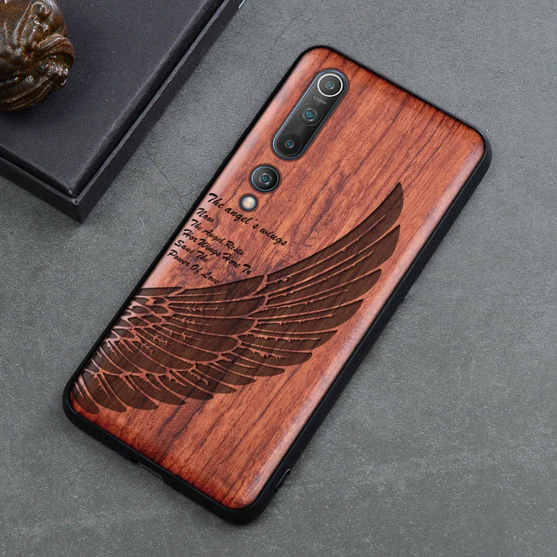 Роскошный Деревянный чехол для Mi 10 Pro Xiaomi противоударный Силиконовый ТПУ |