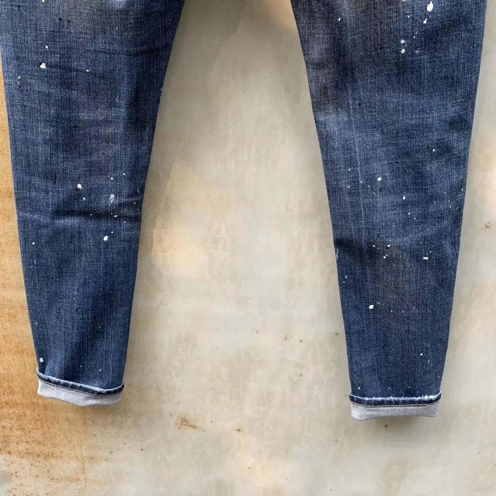 DSENQI New Men Jeans Ripped for Men Skinny DSQ Jeans Pants Mens Jeans Outwear Man Pants 914
