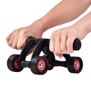 

3pcs/Set 4 Wheel Fitness Ab Roller Workout System Abdominal Exerciser Knee Protection Pad Gym For Home Training Body Fitness