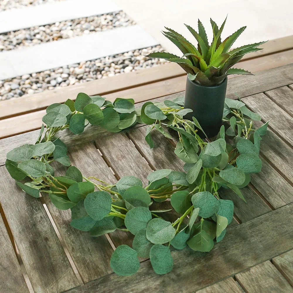 Simulated Eucalyptus Artificial Plant 1M/1.5M Party Livingroom Ornament Handmade Festive Artificial InsRattan Romantic Greenery