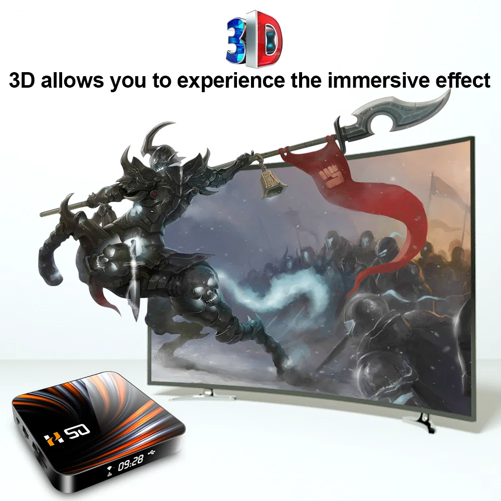 Dispositivo de TV inteligente, decodificador con Android 10, 2,4G y 2021, Wifi, 32G, 64G, 4k, 3D, Bluetooth, reproductor multimedia, calidad 5,8 - Imagen 3