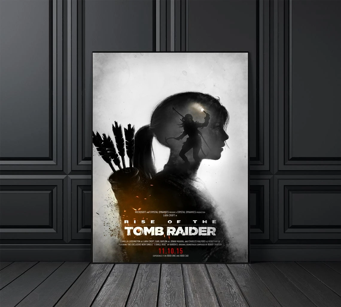 Rise Of The Tomb Raider Game Poster Home Wall Painting Decoration (Senza Cornice)