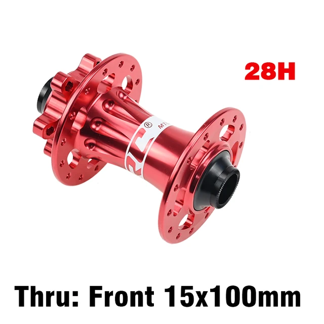ARC Newest 28 Holes Mountain Bike Hub Disc Brake Aluminum Alloy Bicycle Hub 4 Pawls 48 Clicks Front Hub Rear Hub Warranty 1 Year 28H Front Thru