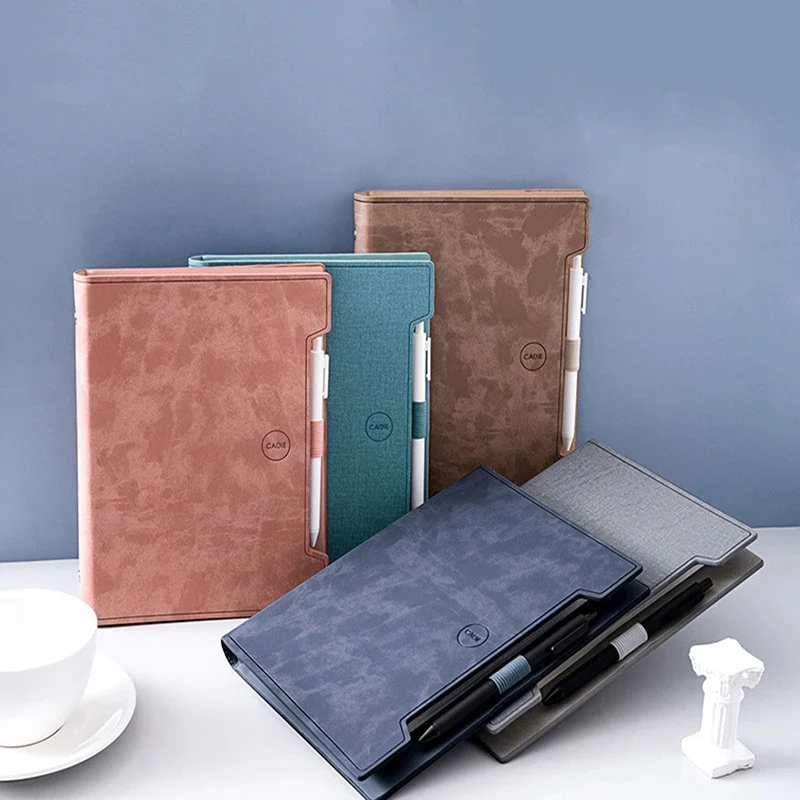 

A5 Binder Notebook and Journal Office Notepad Spiral Diary Agenda Planner Organizer 6 Rings Note Book Daily Sketchbook with Pen