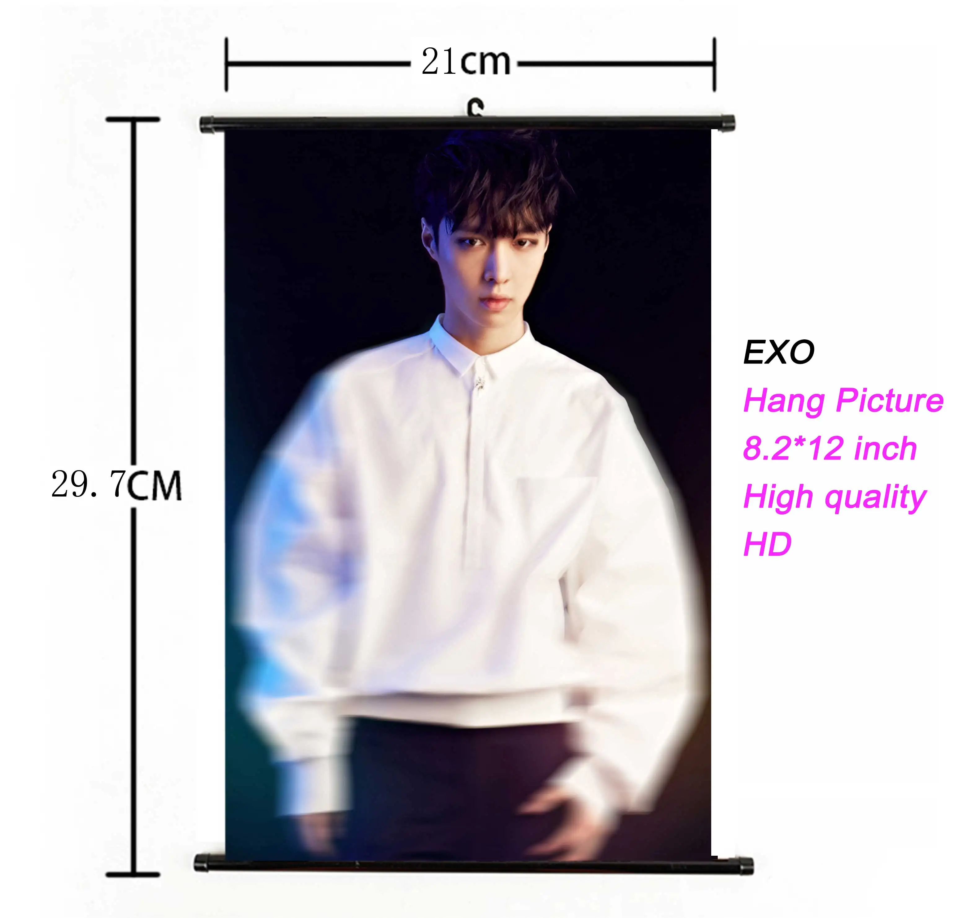 Kpop EXO висячий плакат для поклонников коллекции подарков ткань 21*30 см Высокое качество k-pop EXO альбом висячая картина фото плакат