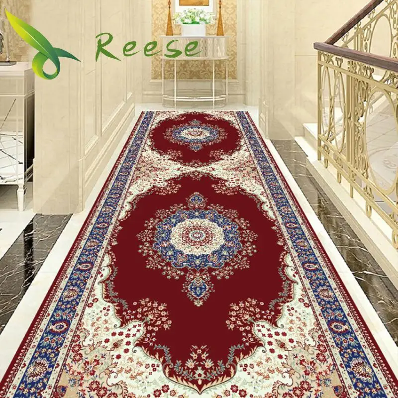 

European Style Long Carpet For Stairway Hallway Carpets Nordic Home Corridor Carpets Aisle Rug Party Wedding Red Area Rugs Sale