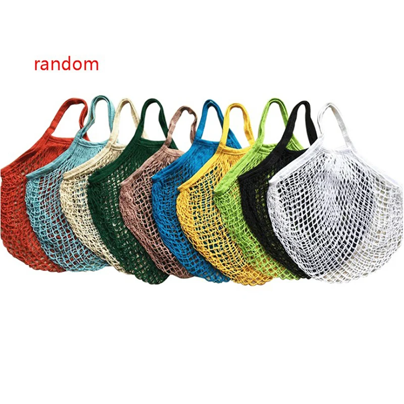Mesh Shopping Bag Reusable String Fruit Storage Handbag Totes Women Shopping Mesh Net Woven Bag Shop Grocery Bag