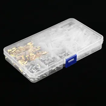 

100pcs Dia 3.9mm Brass Bullet Connectors Plug Crimp Terminal Switch Cable Wire Connection Terminal Male &Female with Cover Case