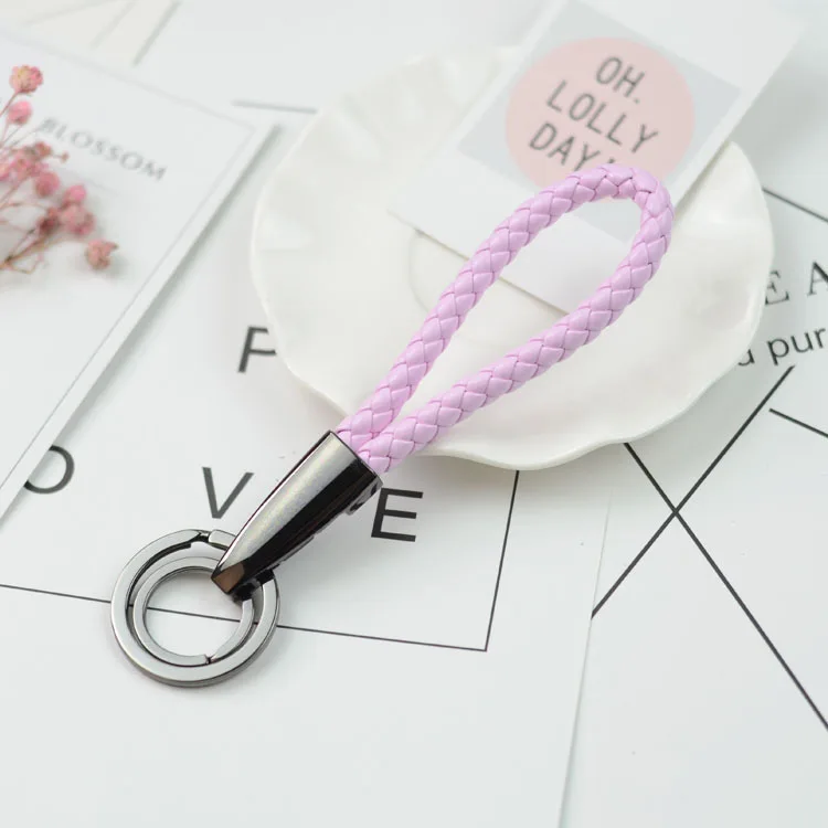 Korean-style Cute Car Key Pendants Simple Men Key Ring Lettering Couples Metal Key Chain Customization