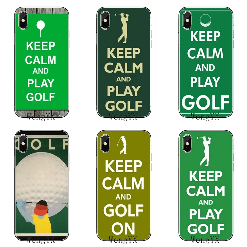 Аксессуары чехол для телефона iPhone 11 Pro XS Max XR X 8 7 6 6S Plus 5 5S SE 4s 4 iPod Touch keep calm and play golf ball