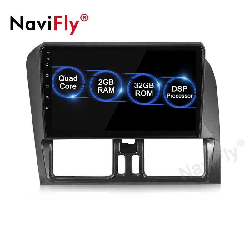NaviFly Android9.0 Автомобильный мультимедийный плеер 2din Авторадио для Volvo XC60 2009 2010 2011 2012 с wifi RDS DVR Камера просмотра BT - Цвет: 2G RAM 32G ROM DSP