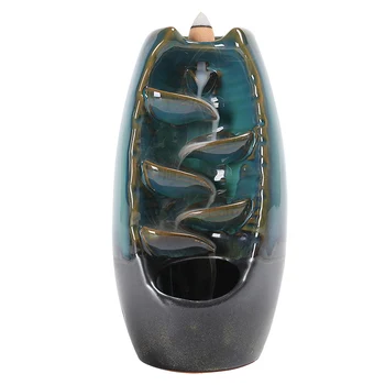 

Ceramic Backflow Incense Holder Waterfall Incense Burners with 80 Backflow Incense Cones 30 Incense Stick UND Sale