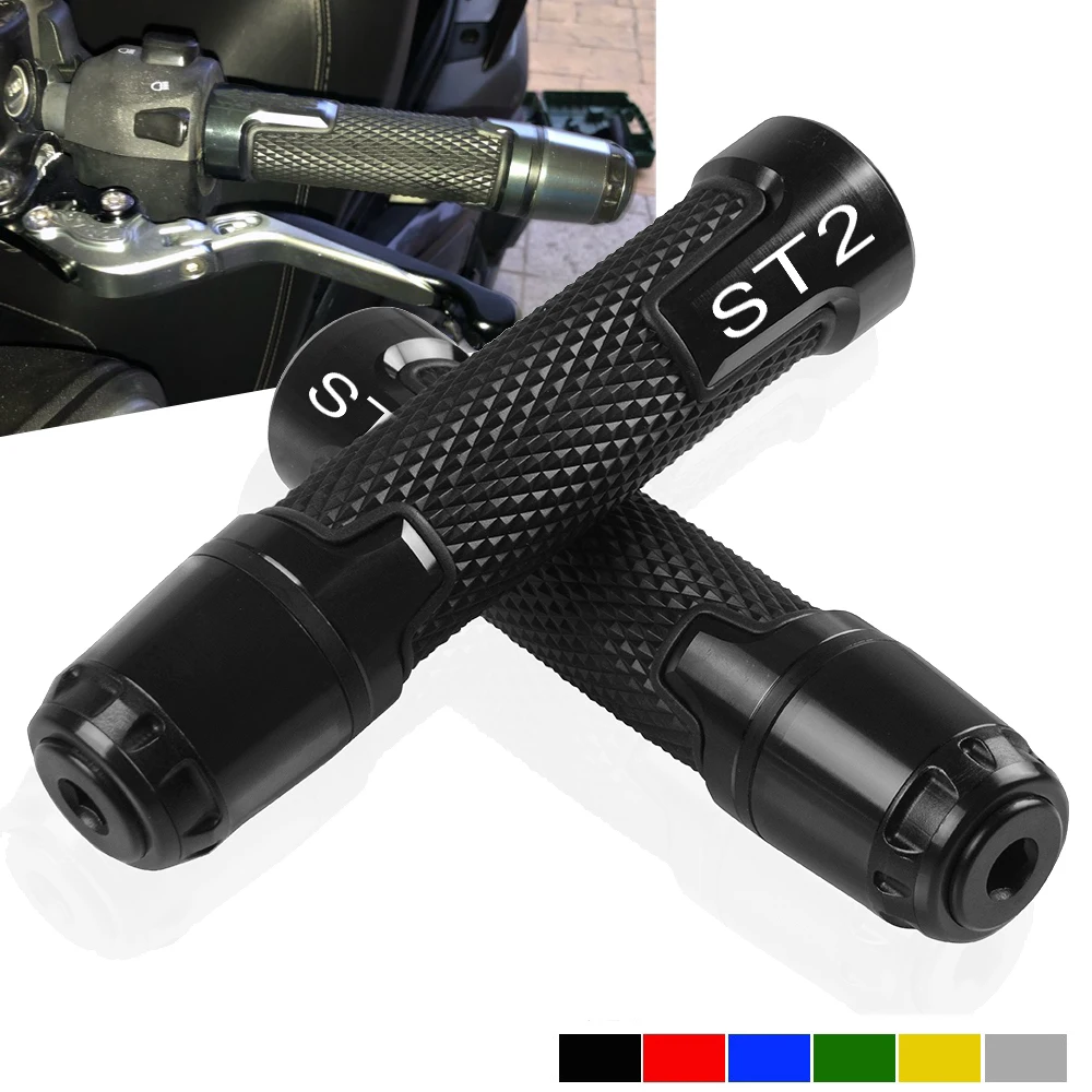 Для Ducati monster ST2 M 400 M600 ST2 22 мм 7/8 ''CNC алюминиевые резиновые мотоциклетные противоскользящие ручки руля