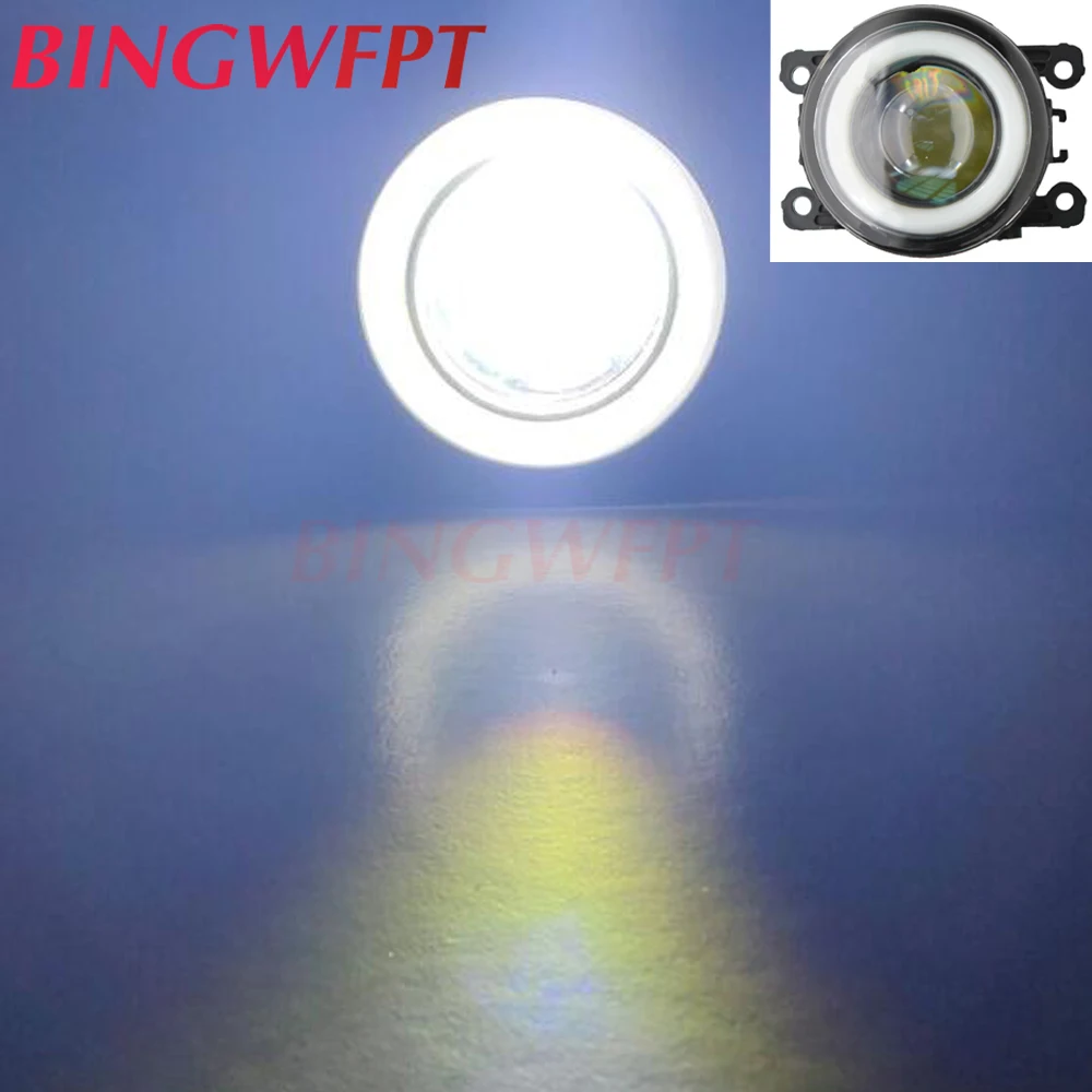 Beste 2 STUKS Auto Accessoires LED Lamp Mistlamp Angel Eye wit geel Voor Mitsubishi Pajero Sport Montero Sport Nativa Prajero Dakar