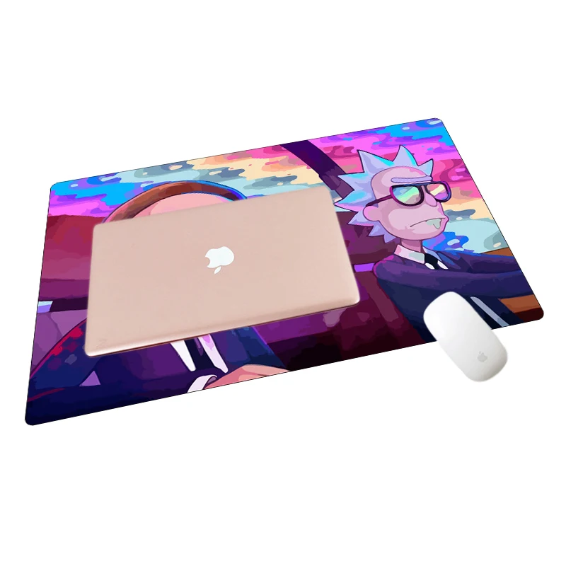 Anime Rick and Morty MousePad Large Locking Edge Speed Game Gamer gaming Mouse pad Soft CSGO Dota 2 Laptop Notebook mat