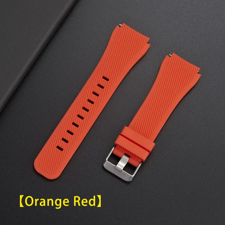 UEBN 22 мм силиконовый ремешок для спортивных часов Xiaomi Huami Amazfit GTR 47 мм/темп/Stratos 2/2S Смарт Браслет для samsung Galaxy Watch 46mm/Шестерни S3 браслет - Цвет ремешка: Orange Red