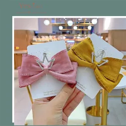 Exquisite Handmade Bow Top Clip Korean Version Of The Crown Children's Hair Accessories 2020 Hot Sale