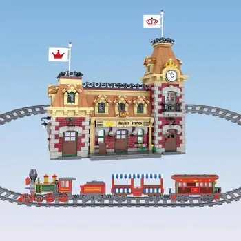 

RC Train and Station Compatible With 71044 Model Toys Building Blocks Bricks Educational Birthday Gifts