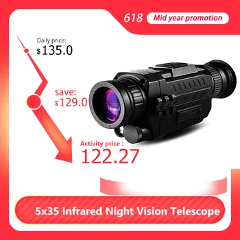 

New 5x35 Hunting Infrared Night Vision Telescope 200m Tactical Monocular HD Digital Monocular Camera Thermal Imaging Instrument