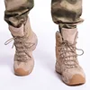 Esdy-zapatos de escalada de alta ayuda al aire libre, botas de entrenamiento táctico militar para hombre y mujer, impermeables de cuero de nailon para senderismo y escalada ► Foto 3/6