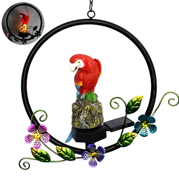 

1pcs Solar Rechargeable Resin Owl Wrought Iron Wind Chime Light Garden Decoration Christmas Gift Christmas Tree Decorations Lamp