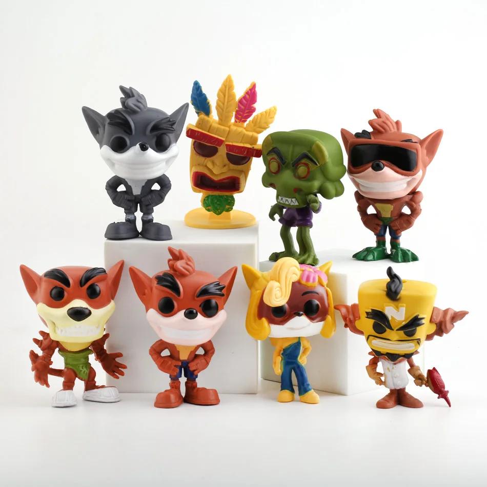 8pcs/set Hot Game Crash Bandicoot Vinyl 