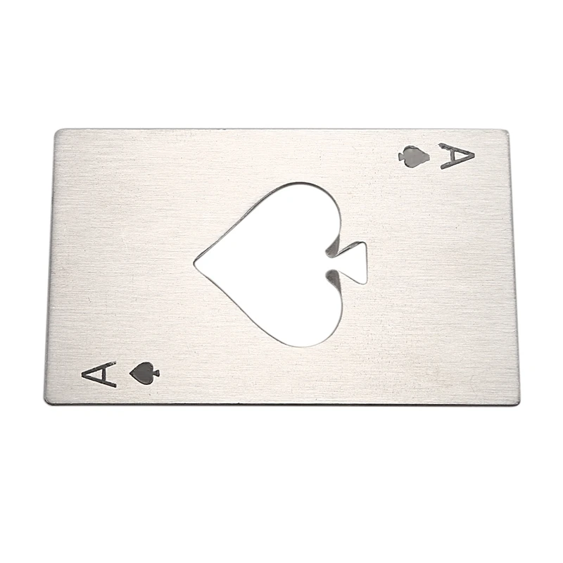 Профессиональная карточка Ace of Spades Poker Bar инструмент Сода из нержавеющей стали красть открывалка для пивных бутылок