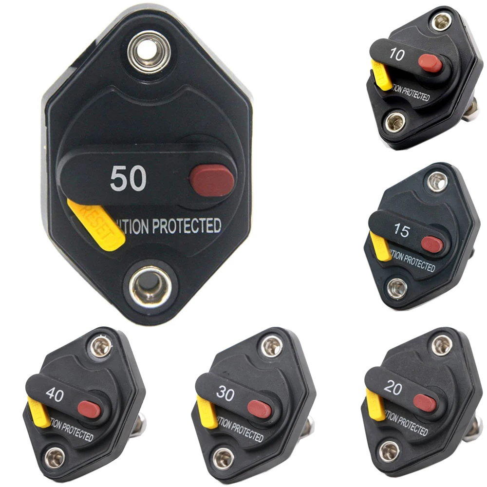 32v DC Circuit Breaker Fuse Inverter with Manual Reset Button Switch