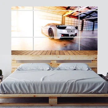 

Car 3D Headboard Wall Decal Art Vinyl Bedside Sticker Removable Mural Decoration
