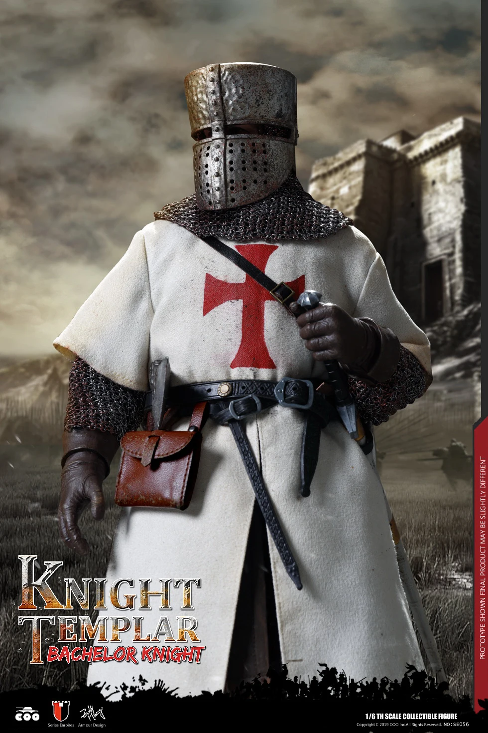 Coo Models Crusader Knights Templar SE058 métal petite hache loose échelle 1/6th