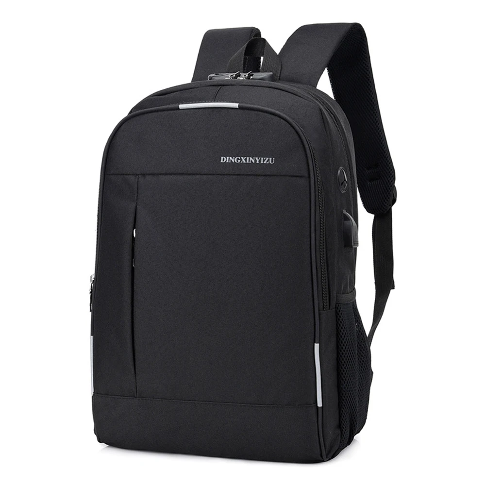 Мужской однотонный дорожный светоотражающий ремень, полиэстер, usb-порт для зарядки, рюкзак для ноутбука, противоугонная сумка для ноутбука, большая емкость, верхняя ручка