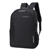 Мужской однотонный дорожный светоотражающий ремень, полиэстер, usb-порт для зарядки, рюкзак для ноутбука, противоугонная сумка для ноутбука, большая емкость, верхняя ручка