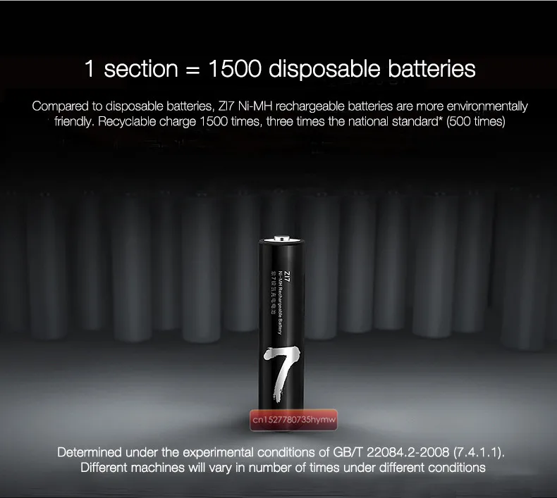 В комплекте Xiaomi ZMI ZI7 AAA 700mAh 1,2 V перезаряжаемый Ni-MH аккумулятор Xiaomi ZIM power Bank Аккумулятор mihome D5