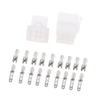 

9 Pins Electrical Wire Terminal Wiring Connector Socket Plug 2.8mm