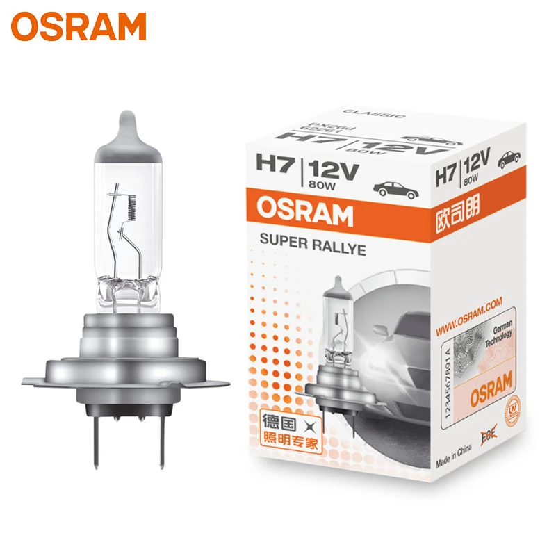 OSRAM H7 12V 80W PX26d 62261 Super Rallye Off Road Light Car Halogen