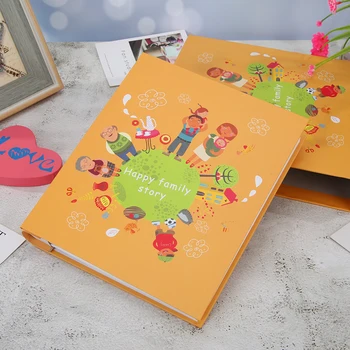 

Durable Photo Album Cartoon Family Printing Cover 400 Sheets DIY Pictures Pockets Storage Case Delicate Memory Book Kids Gifts
