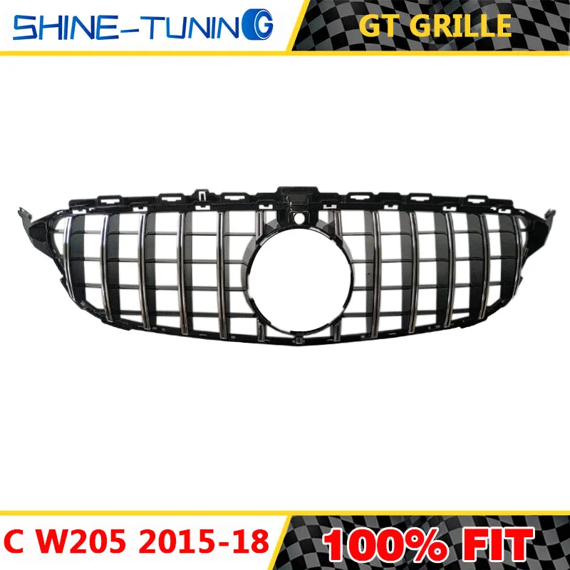Подходит для нового класса C W205 GTR/Алмазная решетка C180 C200 C250 C300 без эмблемы 2015 2018