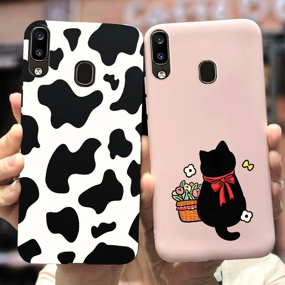 Per Samsung Galaxy A20 Custodia A10 A10S A20S A20E Custodia In Silicone Tpu Con Cover Verniciata Caramella Carina Per Samsung A 10 20 S A20E Paraurti