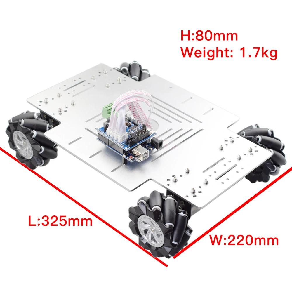 PS2 HC 06 RC Arduino большой Mecanum колеса робот шасси автомобиля комплект с блоком питания