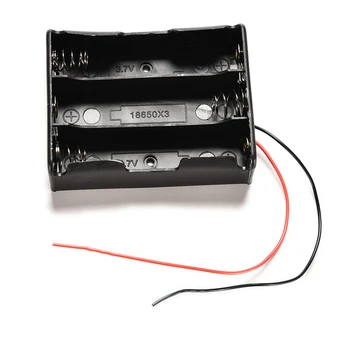 

3x18650 Battery Storage Case Box Holder Pack Case With Wire Lead