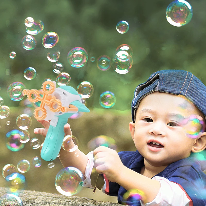 2020 New 1 set Electric Soap Bubble Gun Automatic Bubble Water blowing