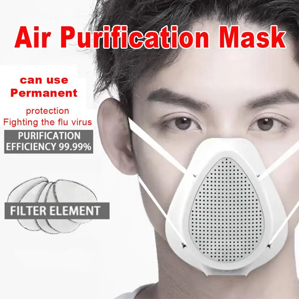 

USB Charging Electric PM2.5 Haze Breathing Valve Filtering Comfortable Breathable Mask Riding Powerful Breathing Electric Cover