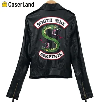 

Riverdale Serpents Betty Cooper Motorcycle Leather Jacket Women's Pu Leather Jacket Southside Riverdale Sexy Costumes for Women