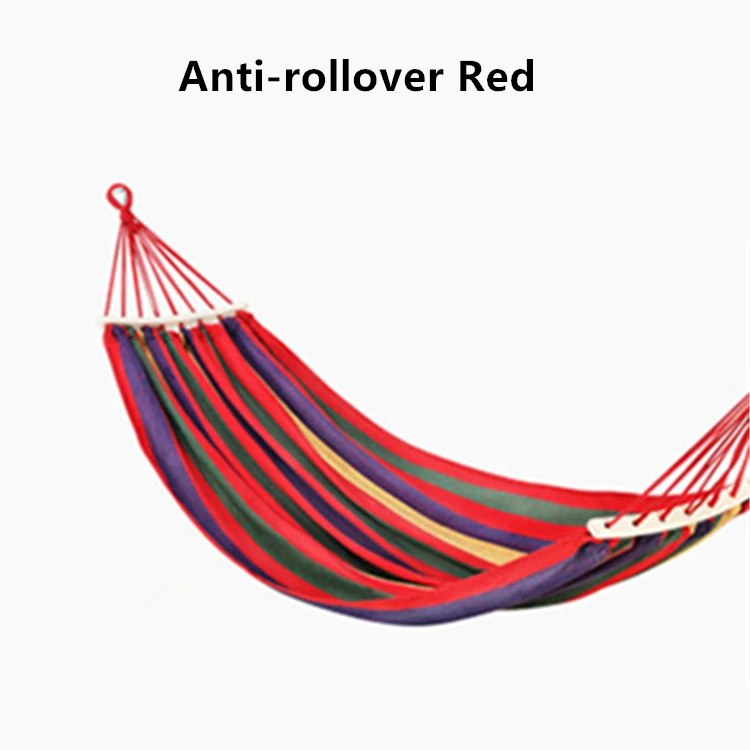 Anti-rollover Red Гамак портативный дорожный подвесной гамак из холста складная кроватка для кемпинга Кемпинг раскладушки кровать качели ленивый стул Спорт на открытом воздухе аксессуары - Цвет: Anti-rollover Red