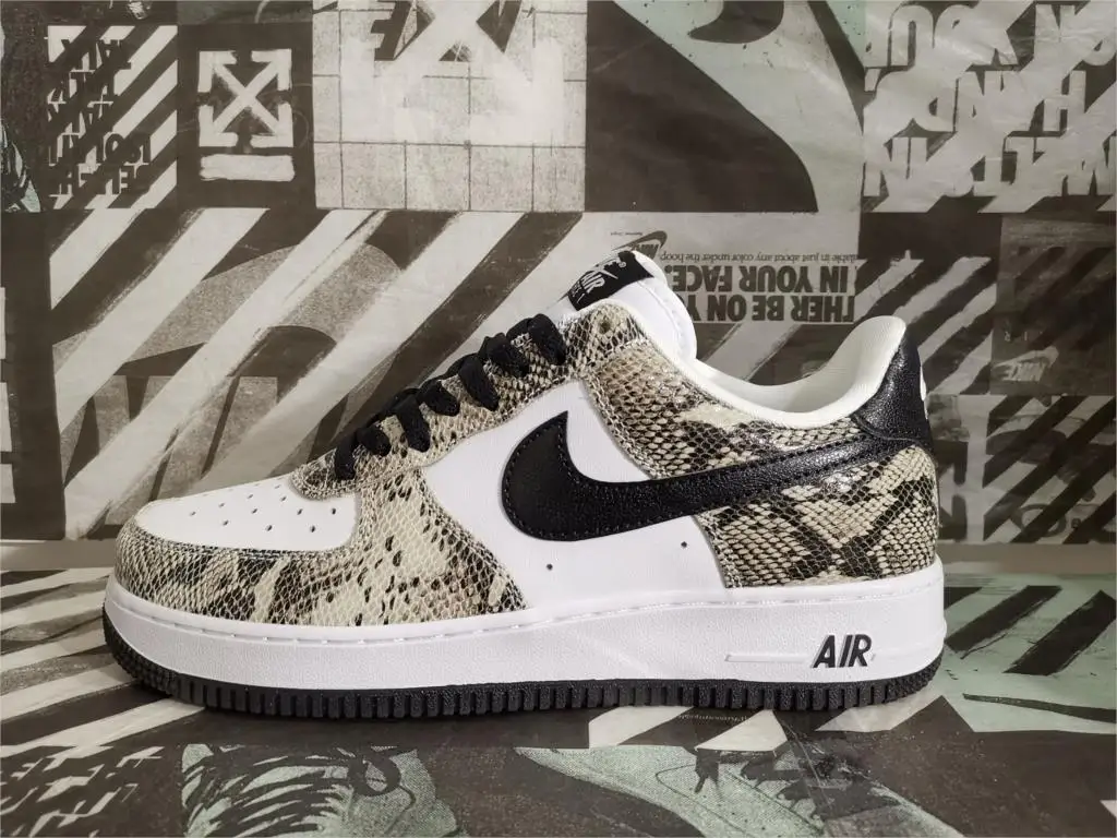 Men Air Force 1 One Low 07 Lv8 Utility черно-белая женская и мужская Обувь Af1 кроссовки - Цвет: Men